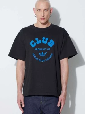 adidas Originals t-shirt bawełniany Club Tee Blue Version kolor czarny z nadrukiem IA2458