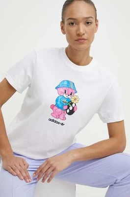 adidas Originals t-shirt bawełniany damski kolor beżowy IT5365