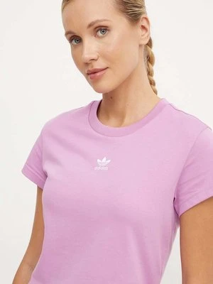 adidas Originals t-shirt bawełniany damski kolor różowy IY7337