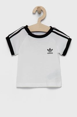 adidas Originals T-shirt bawełniany dziecięcy DV2824 kolor biały z aplikacją