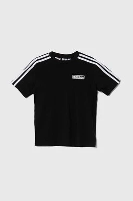 adidas Originals t-shirt bawełniany dziecięcy kolor czarny z nadrukiem