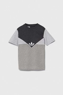 adidas Originals t-shirt bawełniany dziecięcy kolor szary wzorzysty