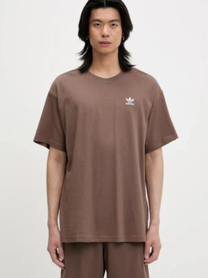 adidas Originals t-shirt bawełniany Ess Nc Oc Tee męski kolor brązowy gładki KE6581