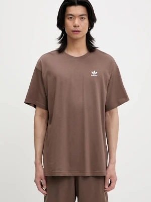 adidas Originals t-shirt bawełniany Ess Nc Oc Tee męski kolor brązowy gładki KE6581