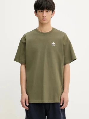 adidas Originals t-shirt bawełniany Ess Nc Oc Tee męski kolor zielony z aplikacją KE6582