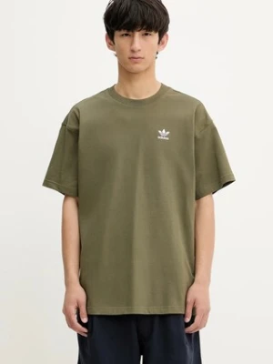adidas Originals t-shirt bawełniany Ess Nc Oc Tee męski kolor zielony z aplikacją KE6582