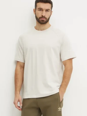 Zdjęcie produktu adidas Originals t-shirt bawełniany Essential męski kolor beżowy gładki JD3277