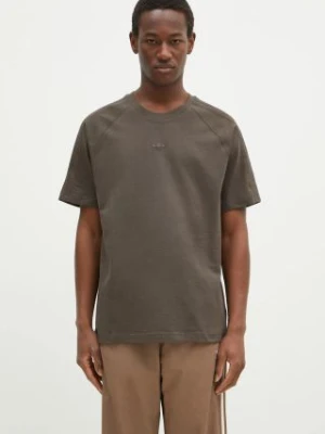 adidas Originals t-shirt bawełniany Essential męskie kolor zielony gładki JD3276