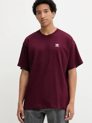 adidas Originals t-shirt bawełniany Essentials męski kolor bordowy gładki KT0779