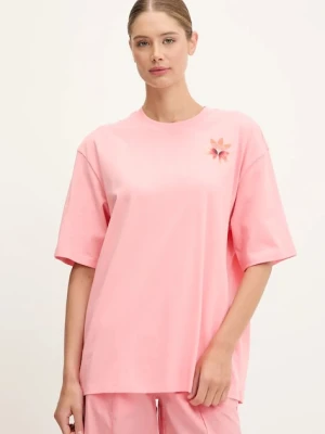 adidas Originals t-shirt bawełniany GFX Tee damski kolor różowy KC0679