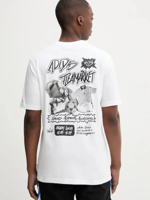 adidas Originals t-shirt bawełniany Graphic LO TS męski kolor biały z nadrukiem JW3018