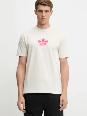adidas Originals t-shirt bawełniany Graphic Tee męski kolor beżowy z nadrukiem KC4943