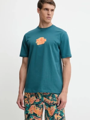 adidas Originals t-shirt bawełniany Graphic Tee męski kolor turkusowy z nadrukiem KC4940