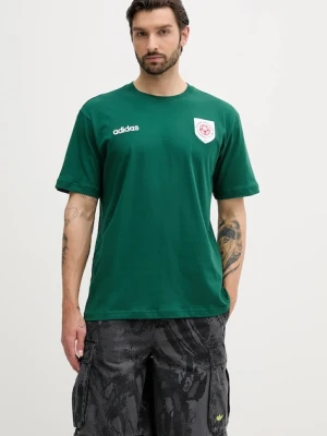 adidas Originals t-shirt bawełniany Graphic Tee męski kolor zielony z aplikacją JX3057