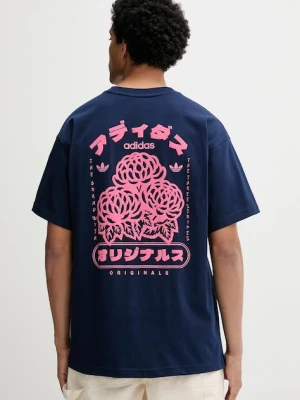 adidas Originals t-shirt bawełniany Japan Florals T męski kolor niebieski z nadrukiem KT0787