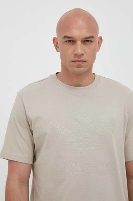 adidas Originals t-shirt bawełniany kolor beżowy z nadrukiem