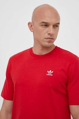 adidas Originals t-shirt bawełniany kolor czerwony z aplikacją