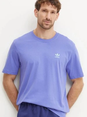 adidas Originals t-shirt bawełniany kolor fioletowy z aplikacją IZ2107