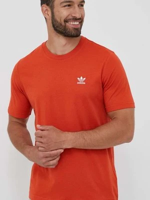 adidas Originals t-shirt bawełniany kolor pomarańczowy gładki