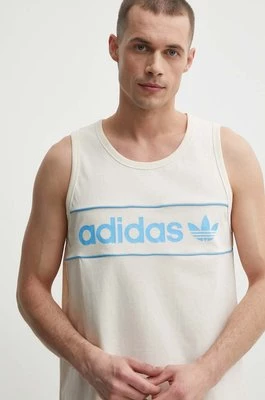adidas Originals t-shirt bawełniany męski kolor beżowy IU0191