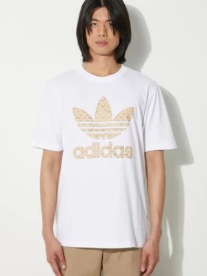 adidas Originals t-shirt bawełniany męski kolor biały z nadrukiem IS0261