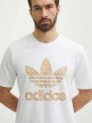 adidas Originals t-shirt bawełniany męski kolor biały z nadrukiem IS0261