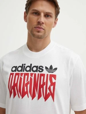 adidas Originals t-shirt bawełniany męski kolor biały z nadrukiem IX9650