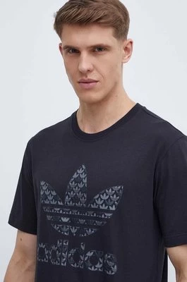 adidas Originals t-shirt bawełniany męski kolor czarny z nadrukiem IS0176