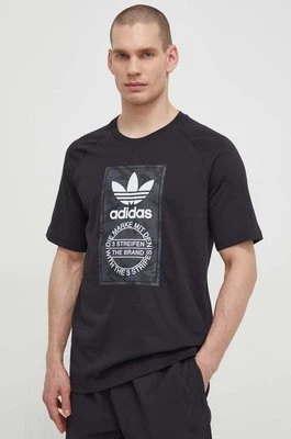 adidas Originals t-shirt bawełniany męski kolor czarny z nadrukiem IS0236