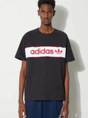 adidas Originals t-shirt bawełniany męski kolor czarny z nadrukiem IS1404