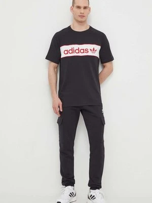 adidas Originals t-shirt bawełniany męski kolor czarny z nadrukiem IS1404