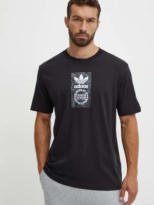 adidas Originals t-shirt bawełniany męski kolor czarny z nadrukiem IZ2516