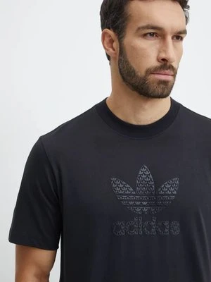 adidas Originals t-shirt bawełniany męski kolor czarny z nadrukiem IZ2527