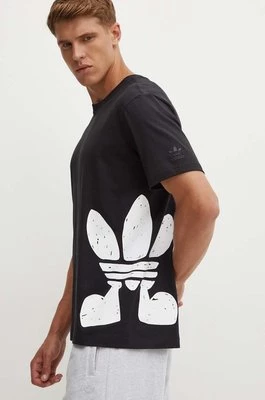 adidas Originals t-shirt bawełniany męski kolor czarny z nadrukiem IZ2579