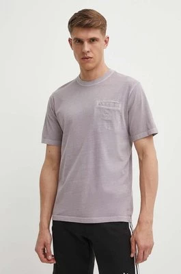 adidas Originals t-shirt bawełniany męski kolor fioletowy gładki IS1762