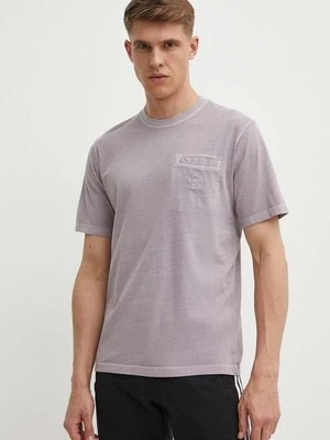 adidas Originals t-shirt bawełniany męski kolor fioletowy gładki IS1762