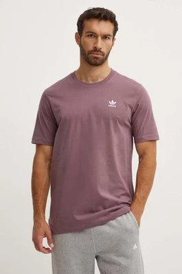 adidas Originals t-shirt bawełniany męski kolor fioletowy gładki IZ2104