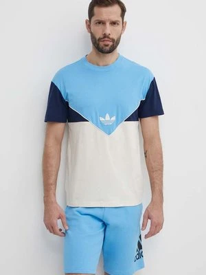 adidas Originals t-shirt bawełniany męski kolor niebieski wzorzysty IM9423