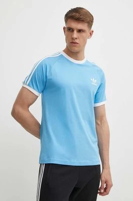 adidas Originals t-shirt bawełniany męski kolor niebieski z aplikacją IM9392