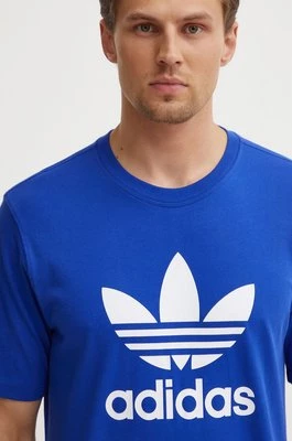 adidas Originals t-shirt bawełniany męski kolor niebieski z nadrukiem IZ3058
