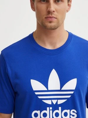 adidas Originals t-shirt bawełniany męski kolor niebieski z nadrukiem IZ3058