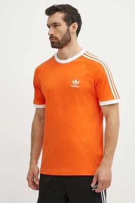 adidas Originals t-shirt bawełniany męski kolor pomarańczowy z aplikacją IM9382