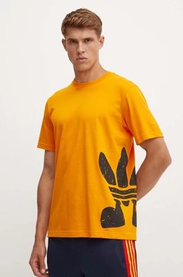 adidas Originals t-shirt bawełniany męski kolor pomarańczowy z nadrukiem IX6749