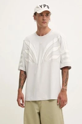 adidas Originals t-shirt bawełniany męski kolor szary z aplikacją IZ2595