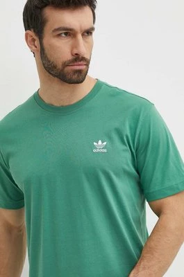 adidas Originals t-shirt bawełniany męski kolor zielony gładki IN0671