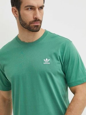 adidas Originals t-shirt bawełniany męski kolor zielony gładki IN0671