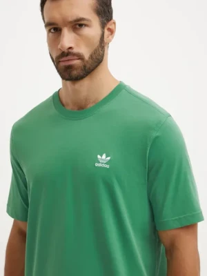 adidas Originals t-shirt bawełniany męski kolor zielony z aplikacją IZ2106