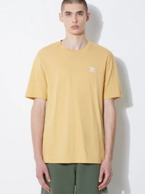 adidas Originals t-shirt bawełniany męski kolor żółty gładki IR9695