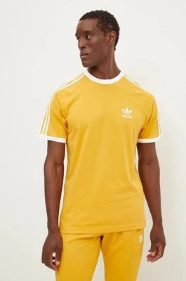 adidas Originals t-shirt bawełniany męski kolor żółty z aplikacją IZ2370