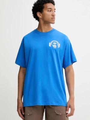 adidas Originals t-shirt bawełniany Music Fests Tee męski kolor niebieski z nadrukiem KR5104